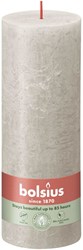 Bolsius stompkaars rustiek Sandy Grey - 19 cm - 85 branduren kaars