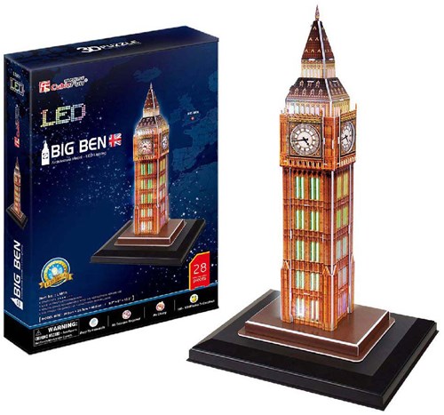 Cubic Fun 3D puzzel Big Ben met LED verlichting - educatief speelgoed-3