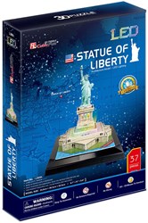 Cubic Fun 3D puzzel Vrijheidsbeeld met LED verlichting karton