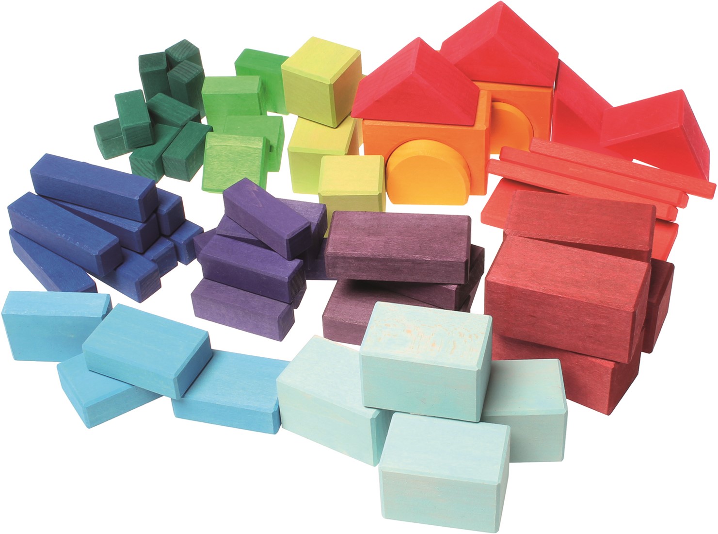Grimm's houten blokken gekleurd 60