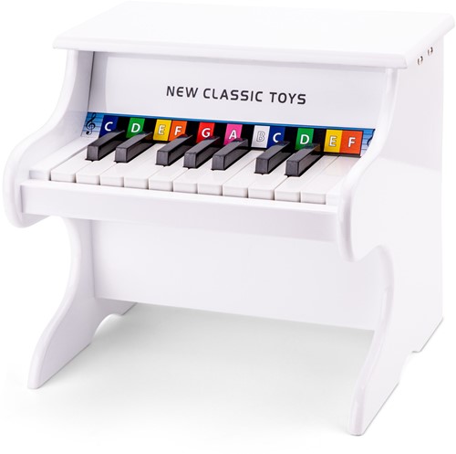 New Classic Toys Piano - 18 toetsen - wit