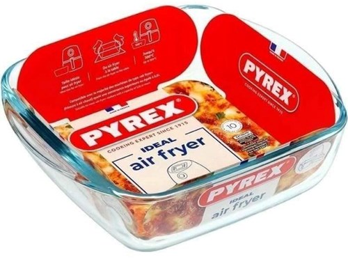 Pyrex ovenschaal airfryer 20x17 cm borosilicaatglas transparant
