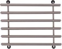 BK onderzetter RVS 24x20 cm - stevige pannenonderzetter zilver