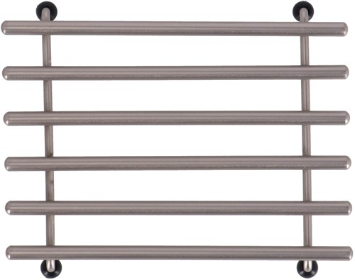 BK onderzetter RVS 24x20 cm - stevige pannenonderzetter zilver