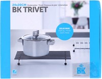BK onderzetter RVS 24x20 cm - stevige pannenonderzetter zilver-3
