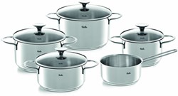 Fissler pannenset kookpannen 5 delig zilver RVS inductie