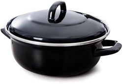 BK braadpan Fortalit 26 cm emaille inductie zwart-blauw ovenbestendig