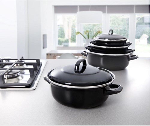 BK braadpan Fortalit 26 cm emaille inductie zwart-blauw ovenbestendig-2
