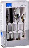 Amefa bestekset Juno 24-delig - RVS zilver - modern design