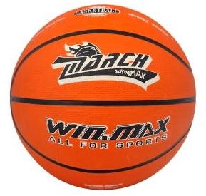 Winmax basketbal junior maat 5 oranje rubber voor kinderen