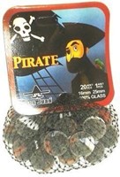 Don Juan knikkers piraten 21 stuks in net glas bont