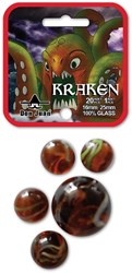 Don Juan knikkers Kraken set 20plus1 glazen speelknikkers