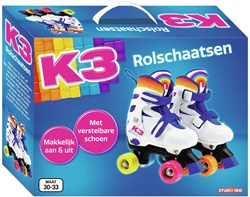 Studio 100 rolschaatsen K3 verstelbaar maat 30-33 paars regenboog