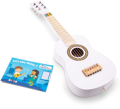 New Classic Toys Speelgoed gitaar - wit