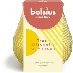 Bolsius citronella buitenkaars geel - lange brandduur en frisse geur