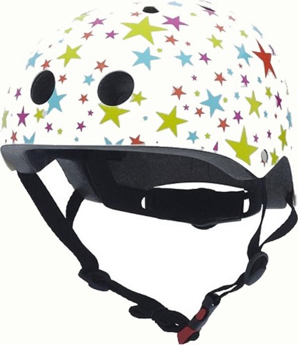 Coconuts kinderhelm fietshelm paars verstelbaar met sterren print