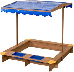 Swingking Houten Zandbak met Waterbakken en Afdekzeil