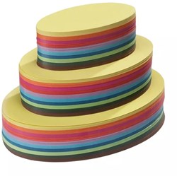 Mercurius vouwpapier knutselpapier 10 kleuren ovaal 20cm creatief
