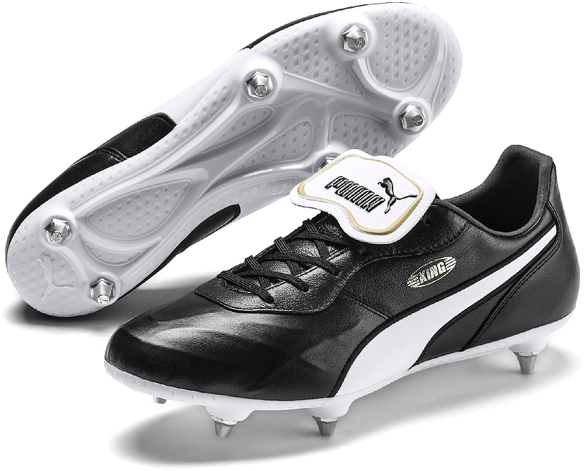 Puma King Top SG Football Boot - Black/White - 8 bij Planet Happy