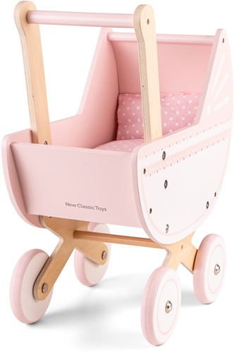 New Classic Toys Poppenwagen inclusief dekbedje - roze