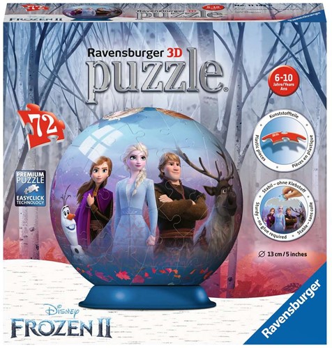 Ravensburger 3D puzzel Disney Frozen 2 puzzelbal - 72 stukjes