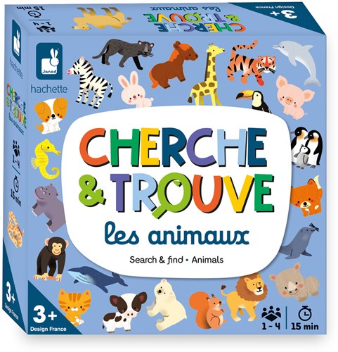 Janod Zoek en Vind Spel - Dieren - Educatief Spel voor Kinderen