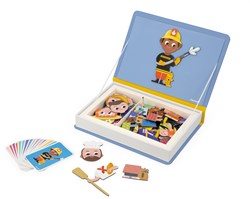 Janod Magnetibook magneetboek beroepen educatief speelgoed 48 magneten