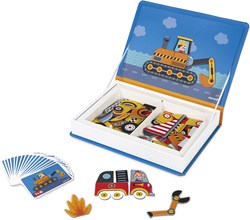 Janod Magnetibook - Racers Magneetboek Voertuigen Speelset 50 Magneten