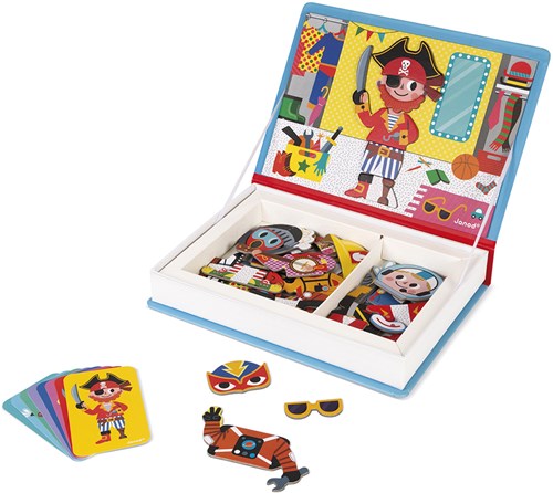 Janod Magnetibook - Magneetboek Verkleedfeest Jongens - Educatief Speelgoed