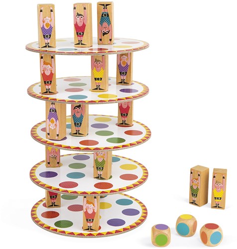 Janod Behendigheidsspel Acrobaten Toren - Spel voor Kinderen en Gezinnen-3