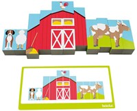 Beleduc blokpuzzel boerderij educatief speelgoed kleurrijk karton