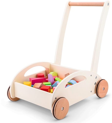 New Classic Toys Loopwagen met blokken
