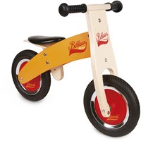 Janod loopfiets - houten Bikloon oranje - verstelbaar zadel en luchtbanden-3
