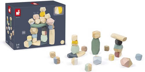 Janod stapelstenen Sweet Cocoon - houten bouwstenen voor kinderen-2