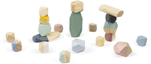 Janod stapelstenen Sweet Cocoon - houten bouwstenen voor kinderen