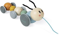 Janod houten trekfiguur rups Sweet Cocoon - educatief speelgoed
