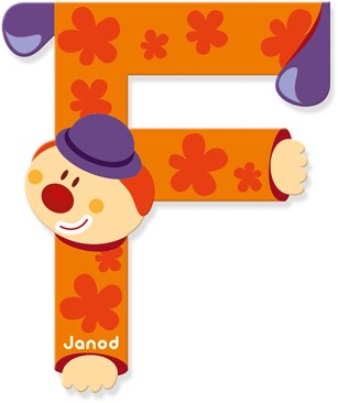 Janod Clown Letter -  F