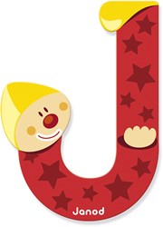 Janod houten speelgoed Clown Letter J magnetisch rood