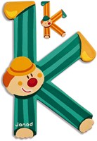Janod houten letter K - Clown magnetisch speelgoed voor kinderen-2