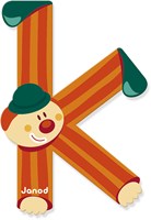 Janod houten letter K - Clown magnetisch speelgoed voor kinderen