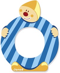 Janod houten letter O - Clown decoratie voor kinderkamer