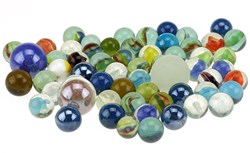 Knikker pondje knikkers glas multi kleur speelgoed actie