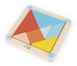 Janod tangram houten educatief speelgoed - kleurrijke puzzel voor kinderen