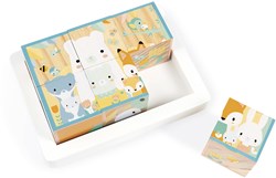 Janod blokkenset - houten speelgoed dieren - Pure collectie