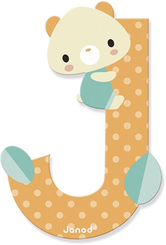Janod houten speelgoed - Pure Alfabet letter J voor kinderen