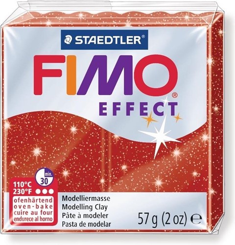 Fimo Effect boetseerklei 57g Metallic Rood - 202