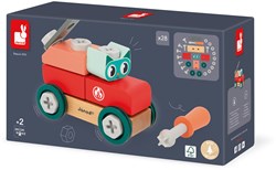 Janod Brico'Kids - Bouwset Wagen met Kat - Houten Speelgoed