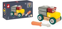 Janod Brico'Kids - Houten bouwwagen met beer en blokken - Educatief speelgoed-2