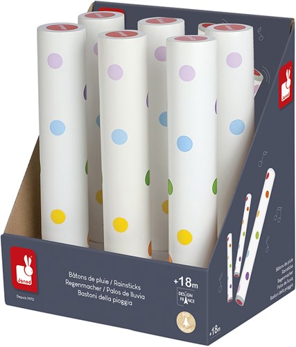 Janod Confetti - Regenkoker muziekinstrument voor kinderen - kleurrijk houten speelgoed-3