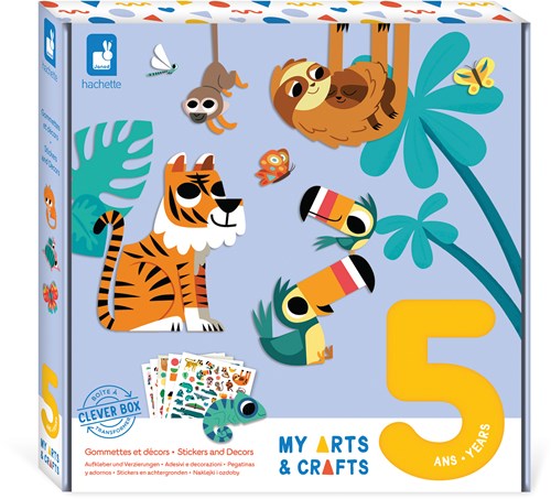 Janod Atelier - Stickers plakken - Creatieve knutselset voor kinderen vanaf 5 jaar